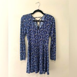 Blue floral dress